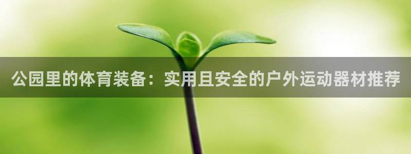 凯捷体育娱乐下载：公园里的体育装备：实用且安全的户外