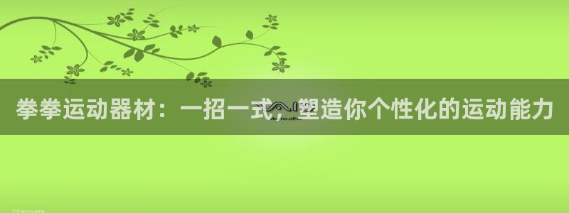 凯捷体育集团官网首页：拳拳运动器材：一招一式，塑造你个性化的